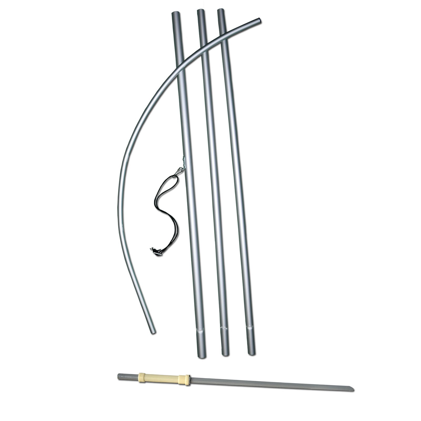 Walk Ins Welcome Extra Wide Swooper Flag with Flag Pole and Spike
