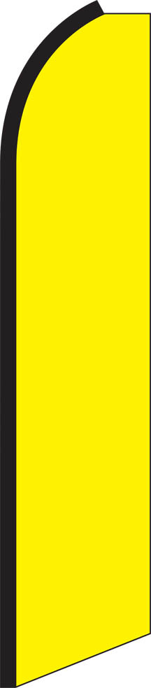 Solid Yellow 15&prime; Tall Swooper Flag & Pole Kit Feather Super Bow Banner