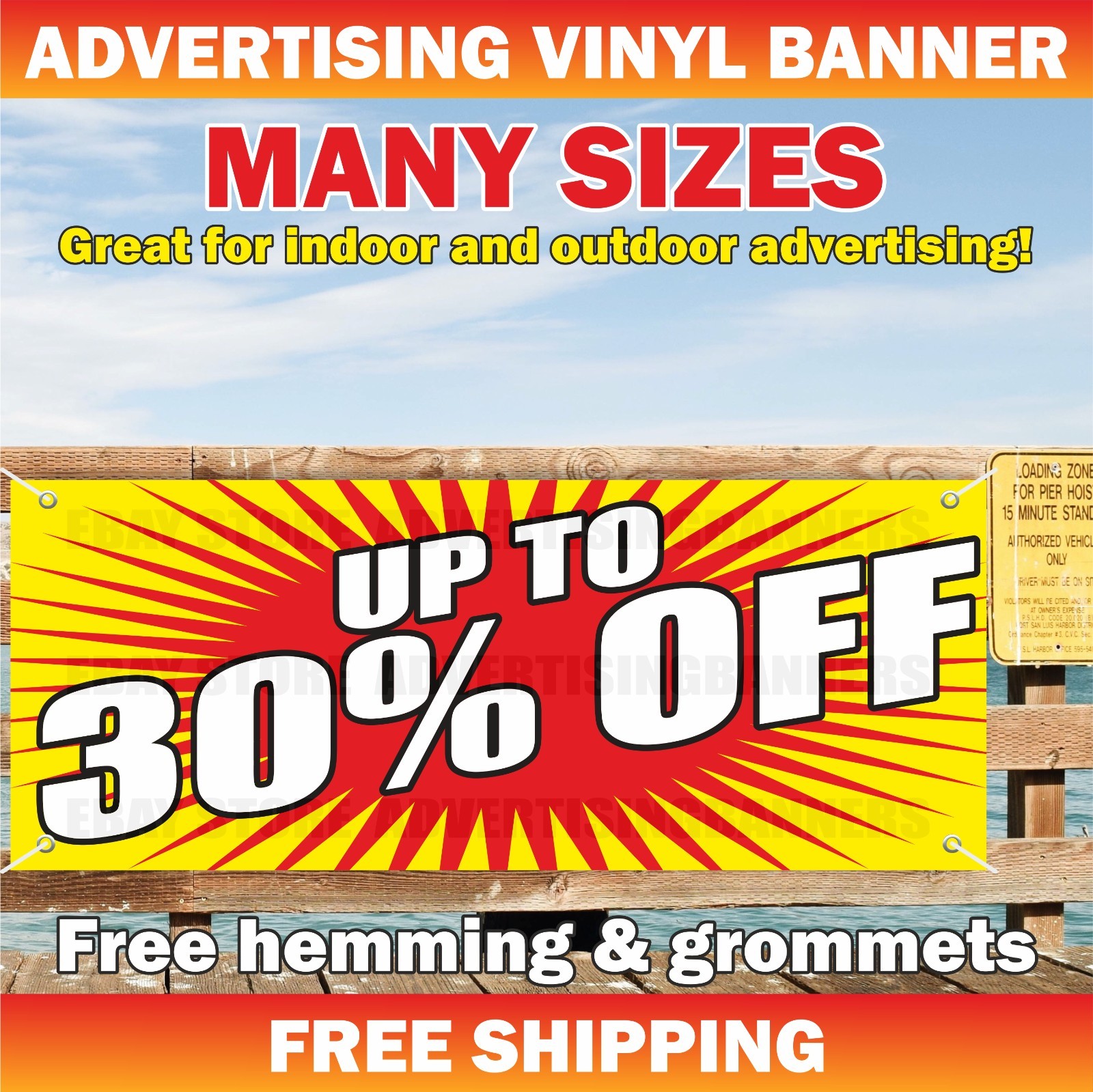 UP TO 30% OFF Advertising Banner Vinyl Sign SALE 10% OFF Clearance Discount Save