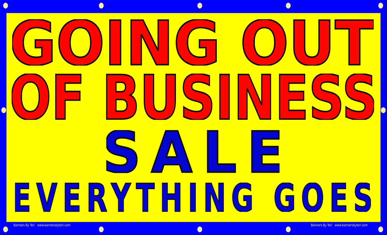 GOING OUT OF BUSINESS SALE – VINYL Banner Signs- Rugged -FAST SHIPPING -USA MADE