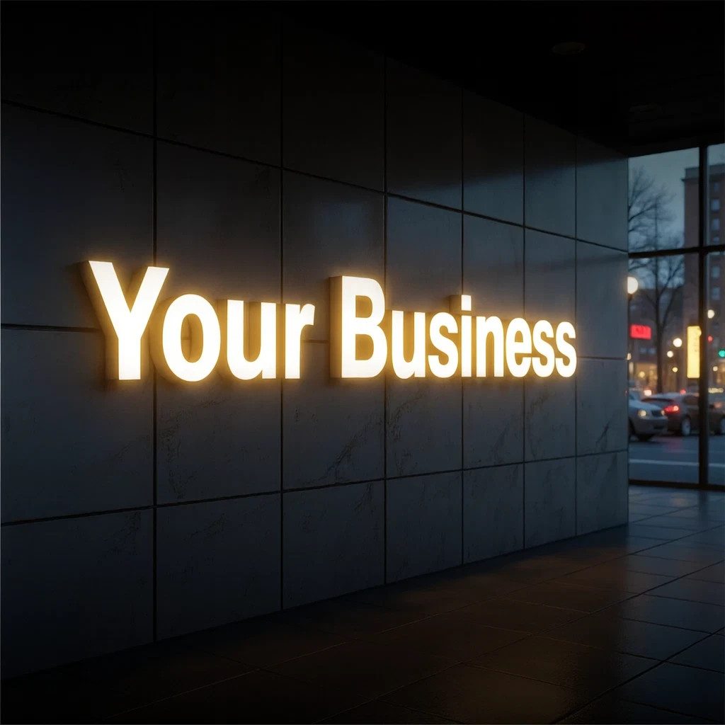 𝑵𝓙̶ Your Business Custom 3D Channel Letters Illuminated & Non-Illuminated