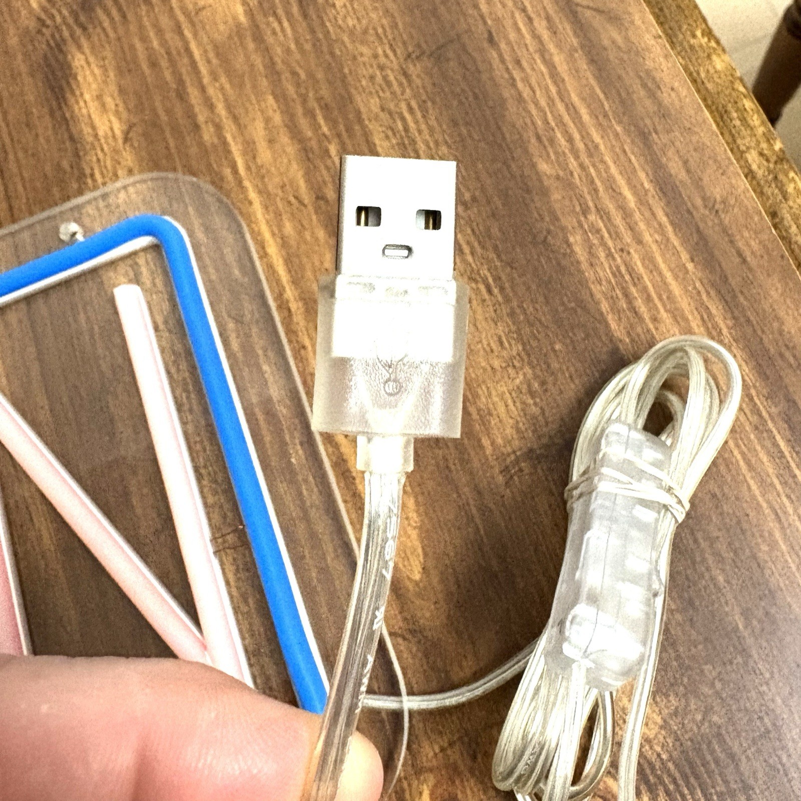 OPEN LED NEON light Up Sign (Tested/Works) With USB -A Plug Connect Pre Owned