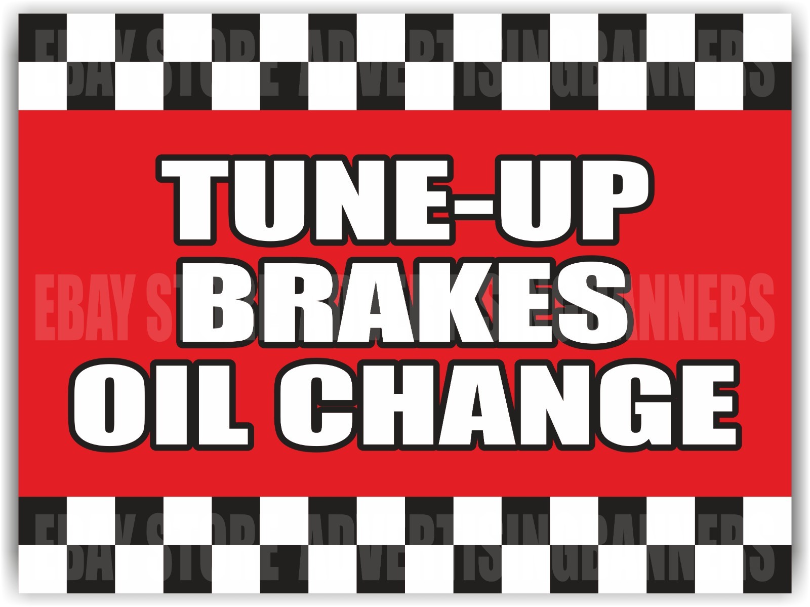 TUNE-UP BRAKES OIL CHANGE Yard Sign with H-Stakes Auto Repair Service Garage