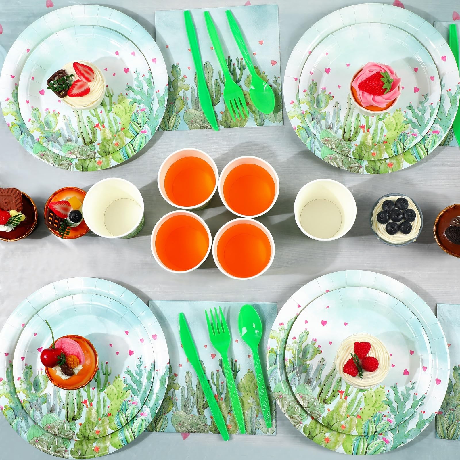 170 Pcs Cactus Party Decorations Supplies 24 Guest Cactus Party Set Disposabl…