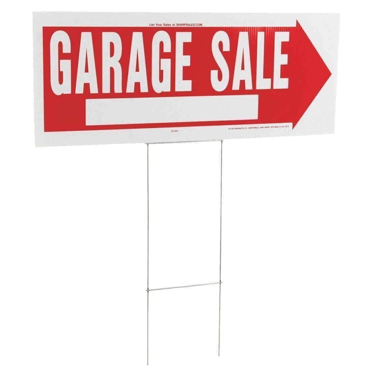 Hy-Ko 10X24 Garage Sale Sign