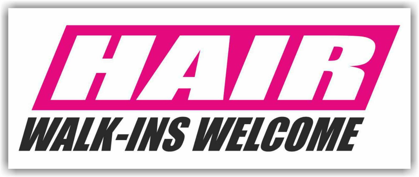 HAIR WALK-INS WELCOME Advertising Banner Vinyl Mesh Sign beauty spa barber shop