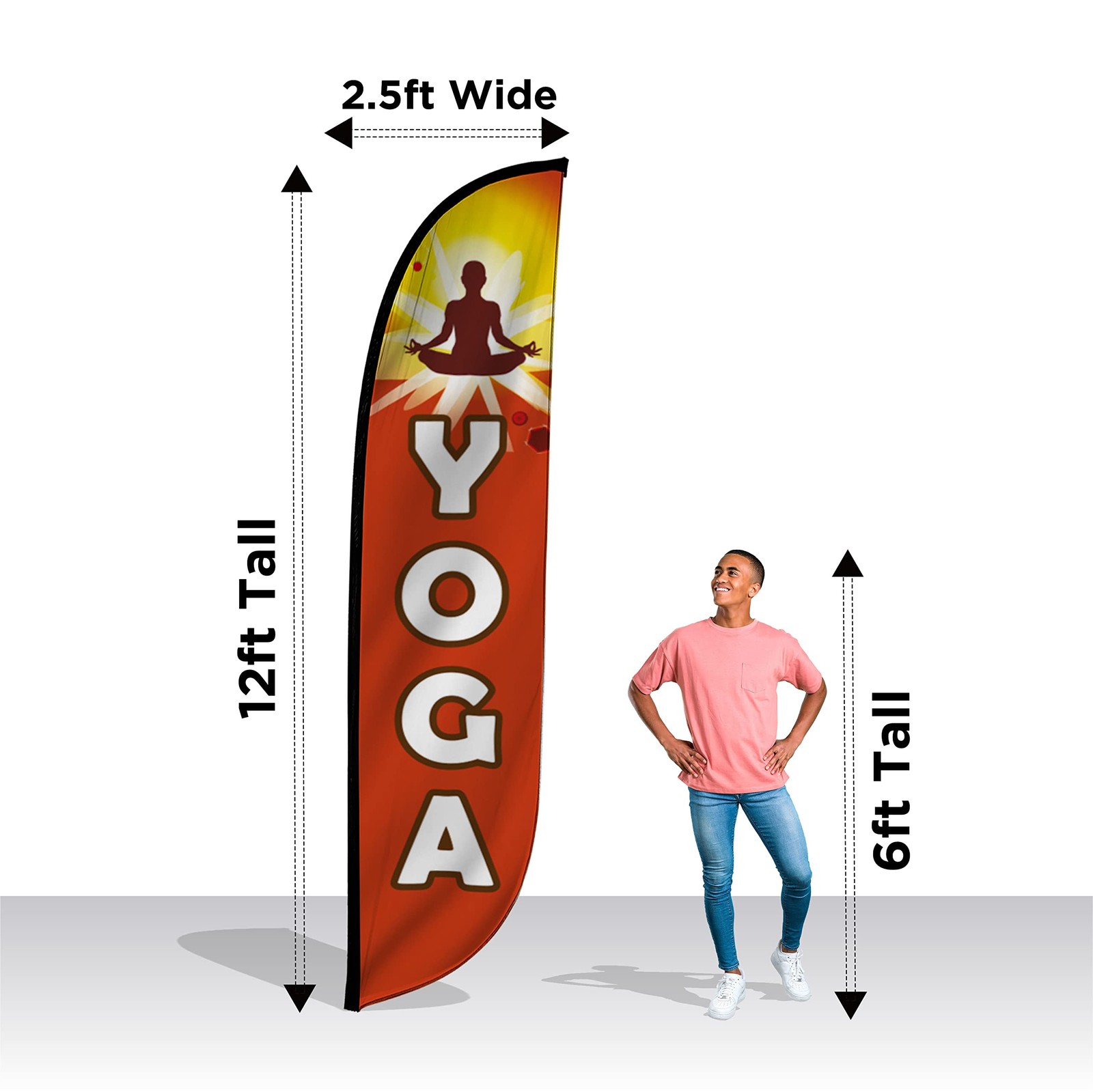 Lookourway Feather – 12 Feet Tall Advertising For Outdoor Business And