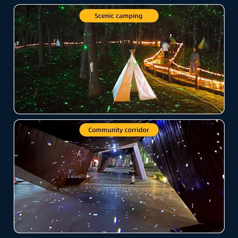 10W-30W Green Outdoor Waterproof Moving Firefly Laser Projector Lights fr Garden