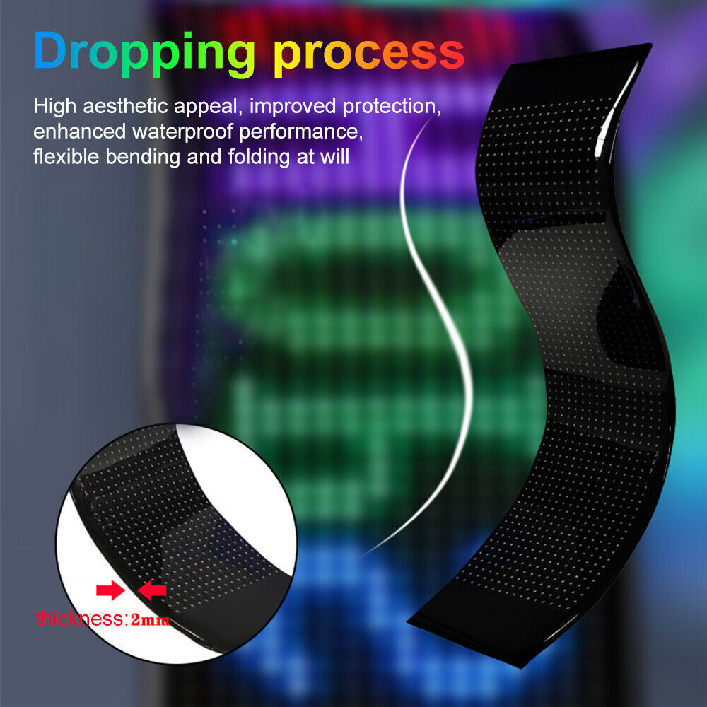 LED RGB Car Eye Sign Animation Matrix USB Panel DIY Programmable Bluetooth LED