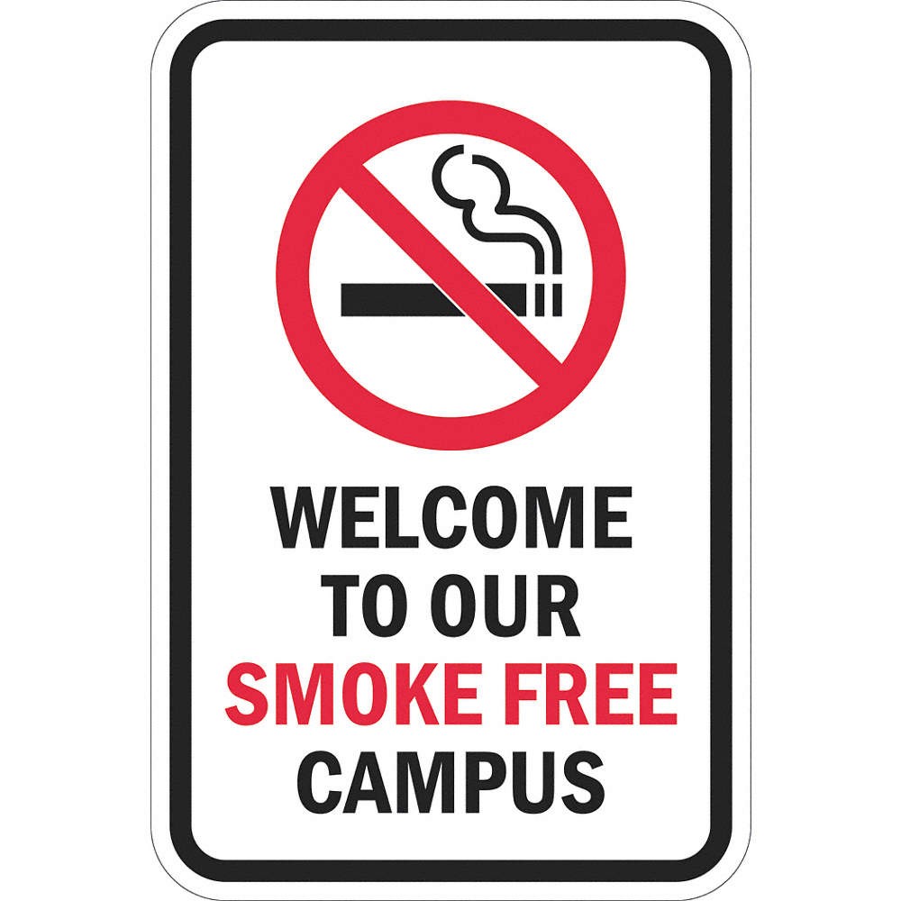LYLE T1-1094-DG_12x18 Reflective No Smoking Sign,18x12in,Alum 448V91