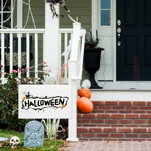 20 Pack Blank Yard Signs with Stakes 16 x 12 Inches White Plastic Yard Lawn S…