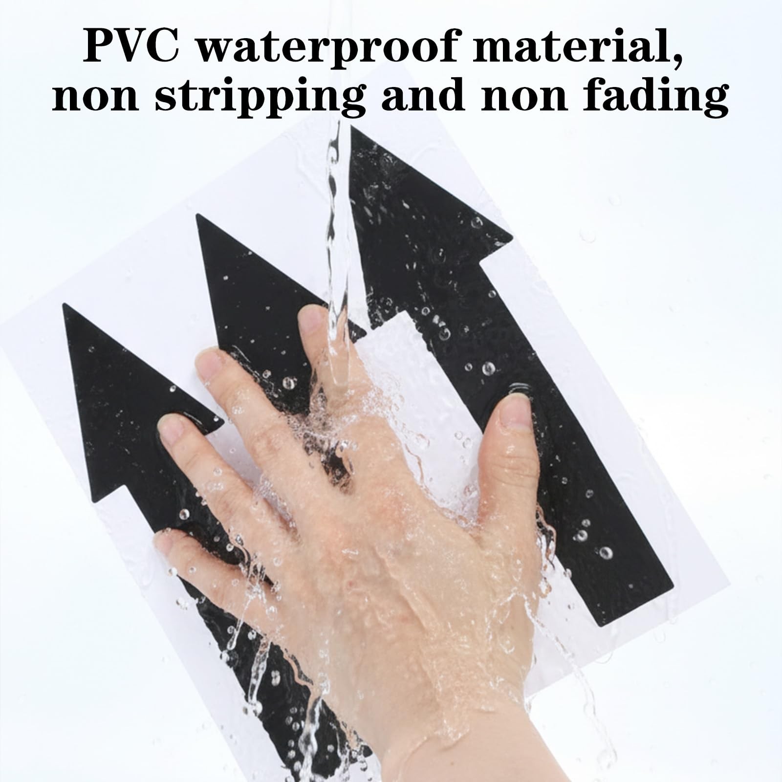7.87&Prime;x2.36&Prime; Black Arrow Stickers for Signs, 12 Pack Waterproof PVC Floor Deca…