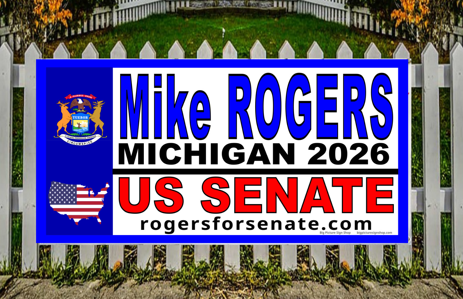 MIKE ROGERS MICHIGAN for US SENATE -GIANT Banners-HEAVY DUTY- 47 Sizes-USA MADE