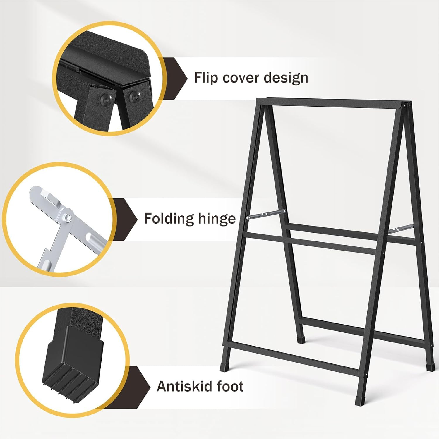 Heavy Duty 24×36 Inch Double-Sided A-Frame Sign Holder for Outdoor Use
