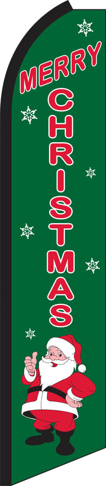 SWOOPER FEATHER FLUTTER FLAG MERRY CHRISTMAS SIGN ADVERTISING HALF SLEEVE SUPER