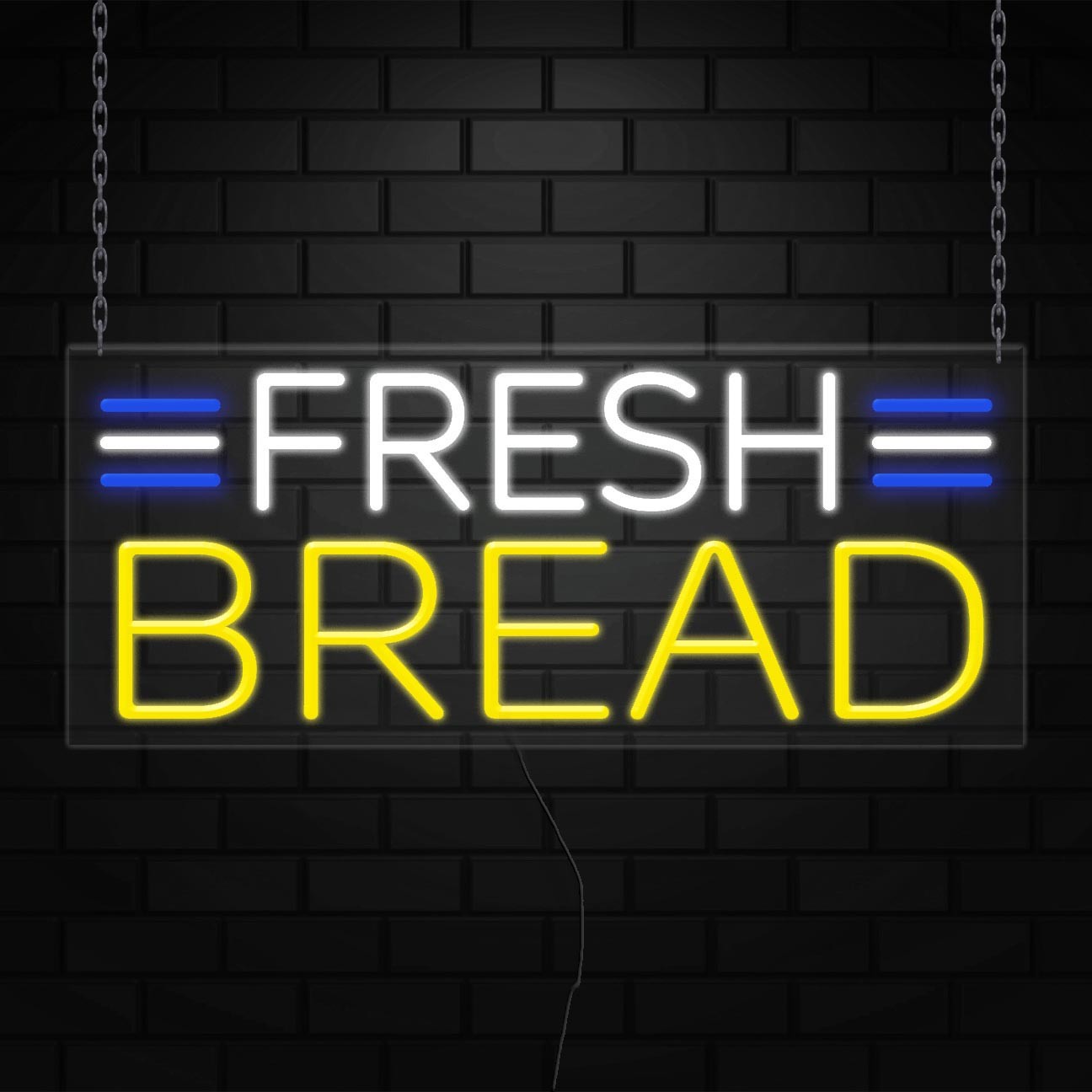Fresh Bread Sign for Business Displays | LED Flex Neon | 32&Prime;W x 13&Prime;H x 1&Prime;D