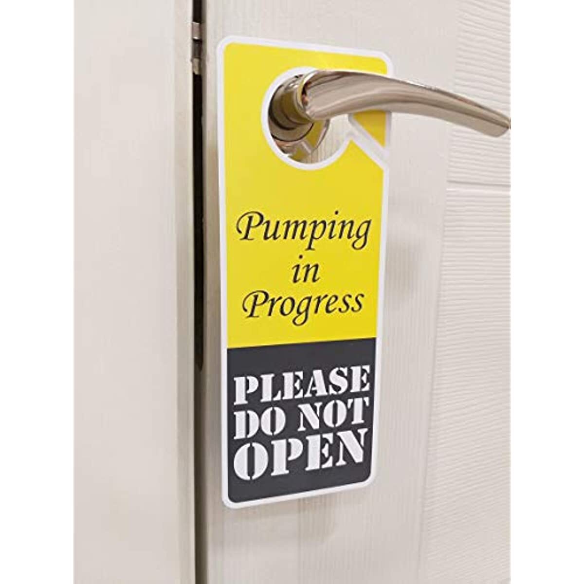 Do Not Disturb Sign-Pumping in Progress Do Not Open Door Hanger 2Pack DoubleSide