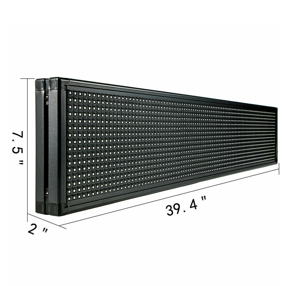 40&Prime;X8&Prime; LED Sign Scrolling Message Display Board RGB 7-Color Programmable Board