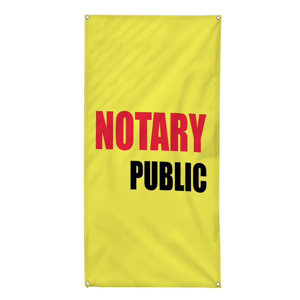 Vertical Vinyl Banner Multiple Sizes Notary Public Promotion Business Business