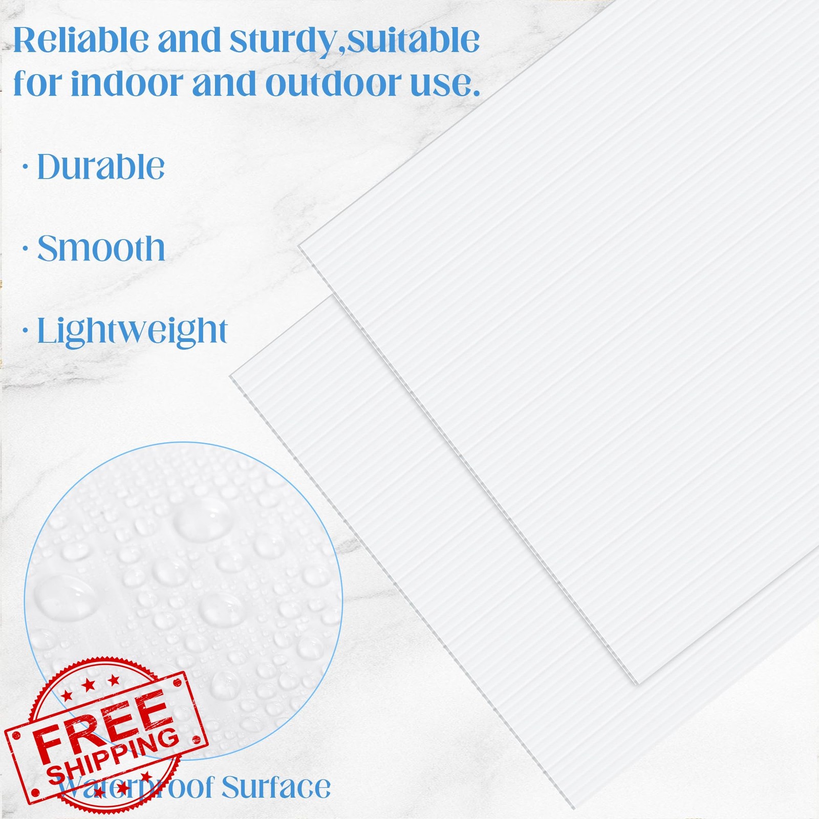 Aneco 24 Pack Corrugated Plastic Sheets 24 x 36 Inch Waterproof Blank Yard Si…