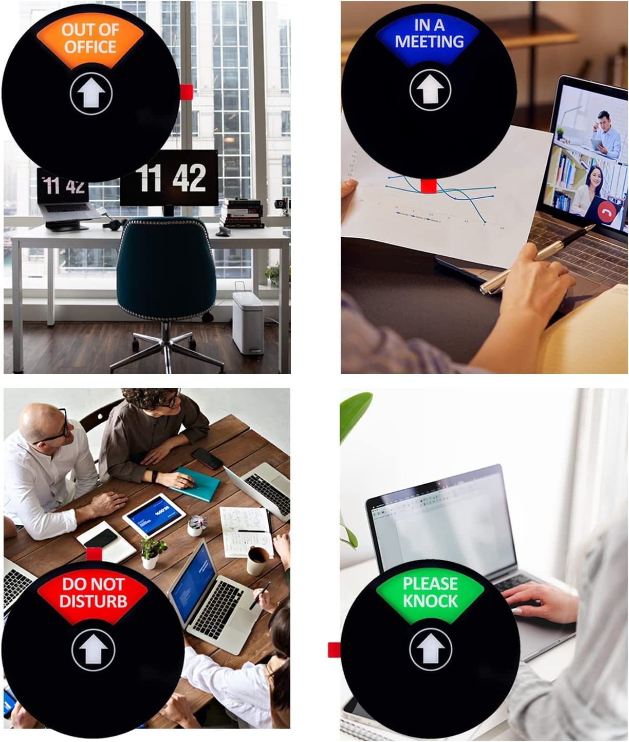 Kichwit Privacy Sign For Office Door Do Not Disturb Out Of Office Please Knock