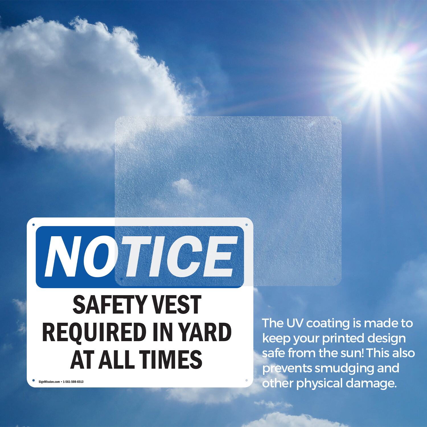 (2 Pack) Safety Vest Required In Yard At All Times OSHA Notice Sign Decal Metal