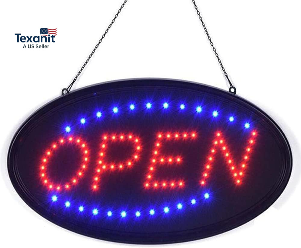 LED Open Sign, 19&Prime;X10&Prime; Bright High Visibility Advertisement Board Electric Displ