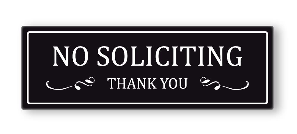 TRUSTY Indoor Outdoor No Soliciting Sign Removable Decal Sticker for Home Busine
