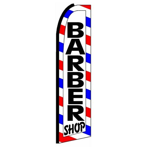 Barber Shop Swooper Flag 36&Prime; x 138&Prime; (Flag only)