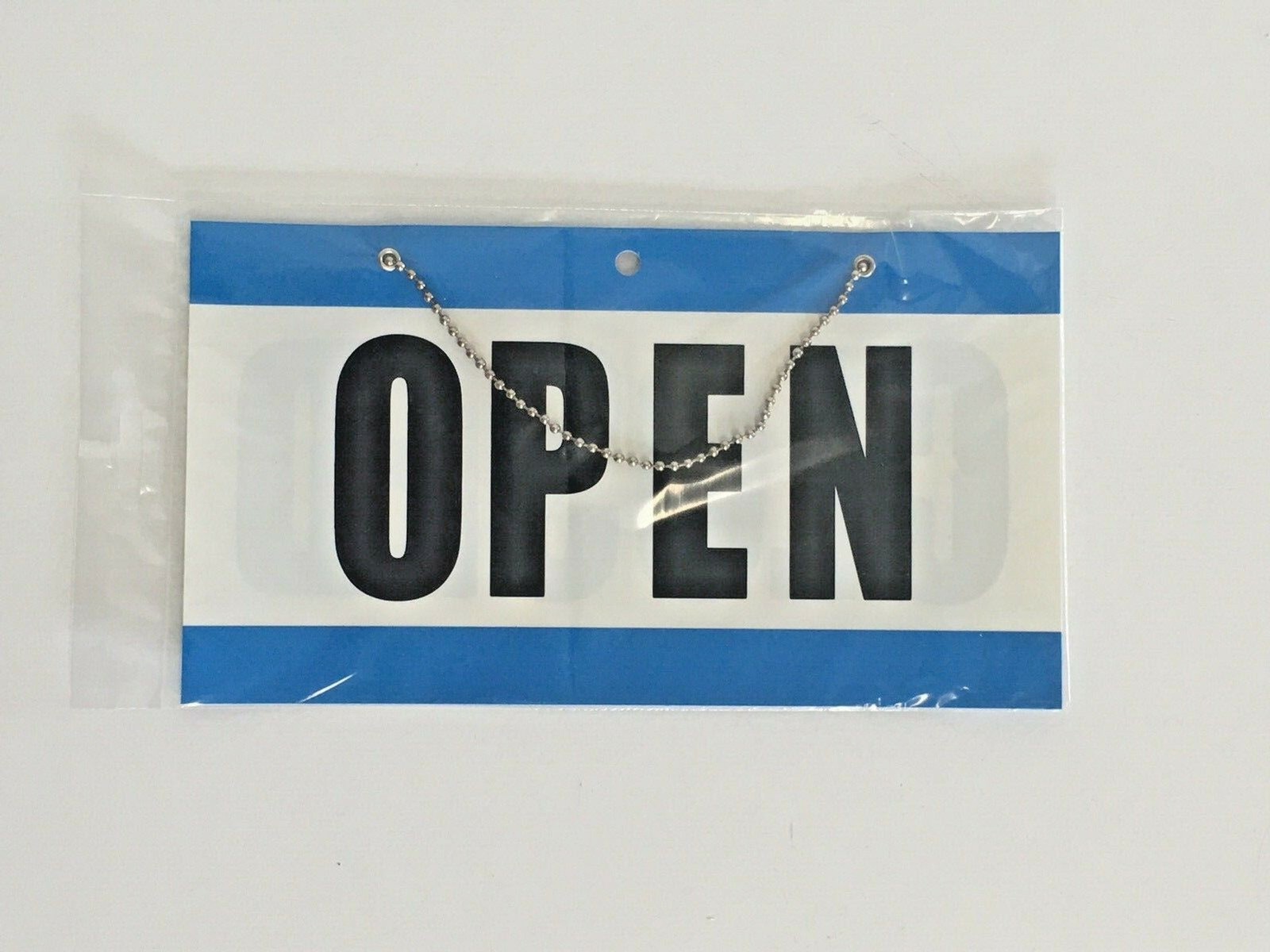 2 pk Open Closed Sign with Hanging Chain 10.75&Prime; x 6&Prime; Business Store Front/Back