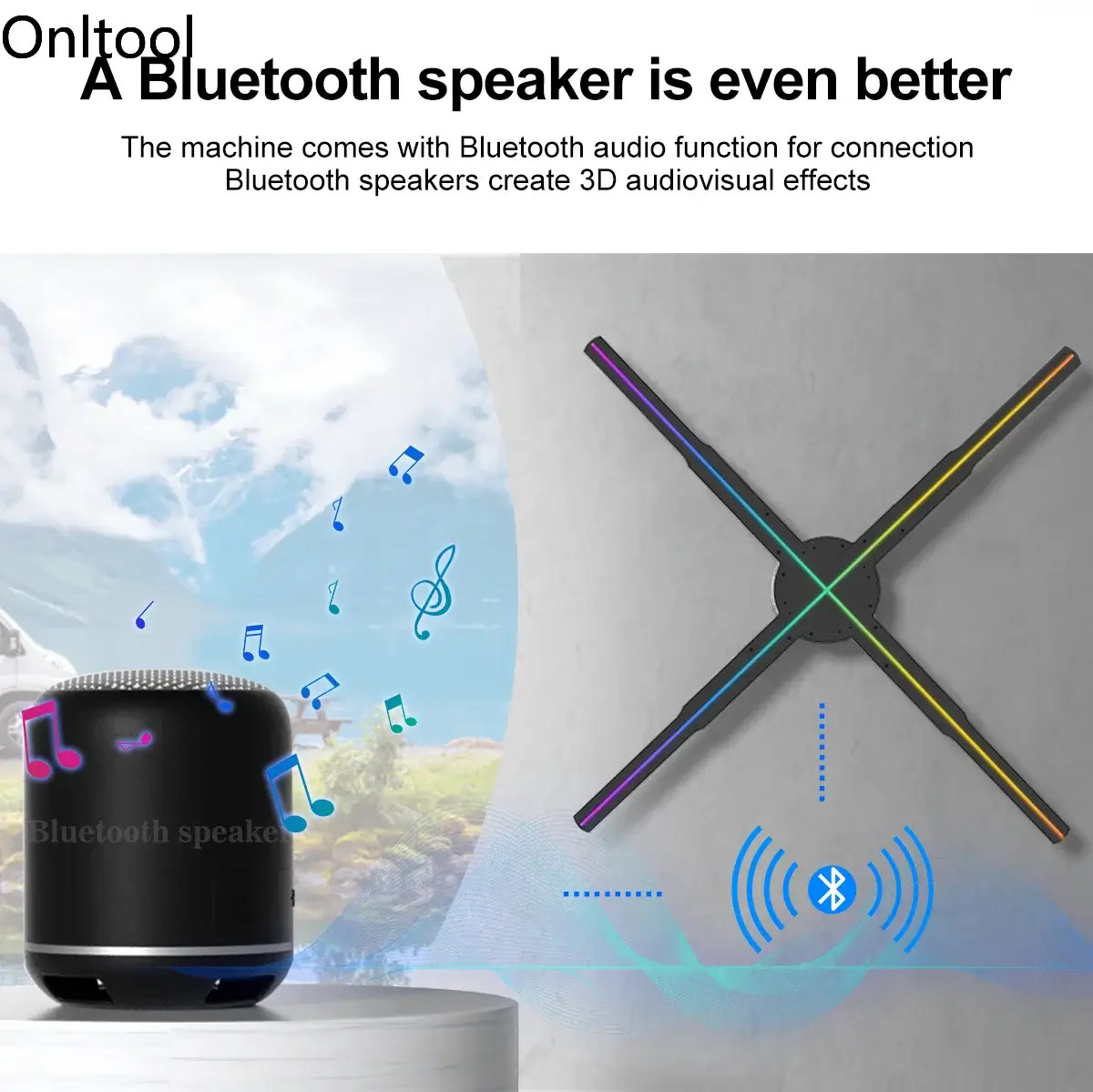 3D Hologram Fan LED Display Advertising Projector Shop Video Sign 3D Hologram