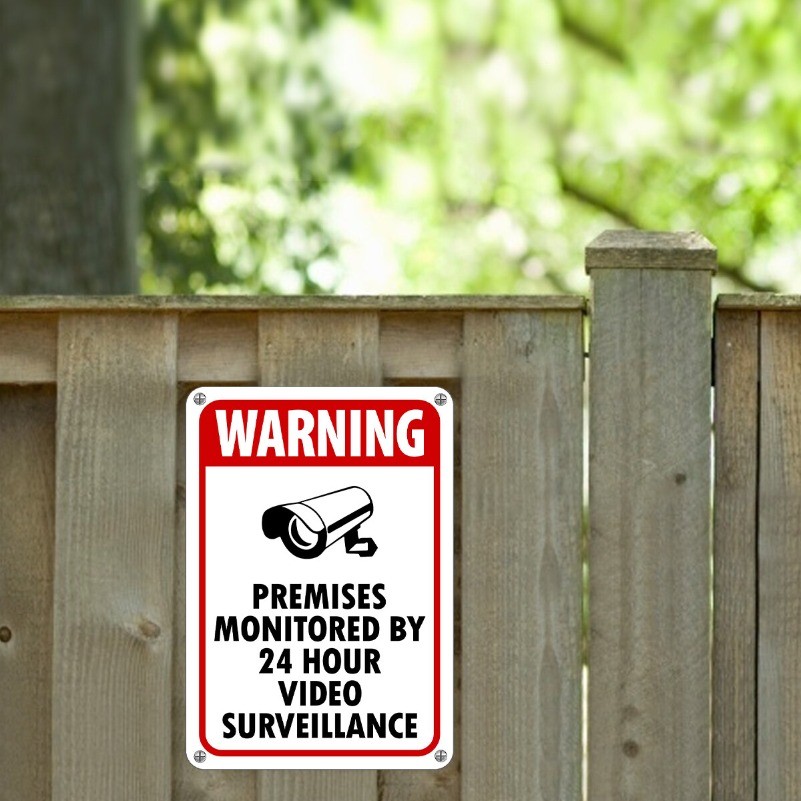 Surveillance Signs cctv Warning Signs 24 Hour Video Surveillance Sign 12 x 8