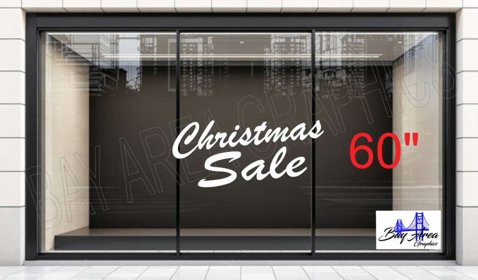 Christmas SALE Window Vinyl Sticker Sign Oracal 651 Holiday Shop Graphic 🎄