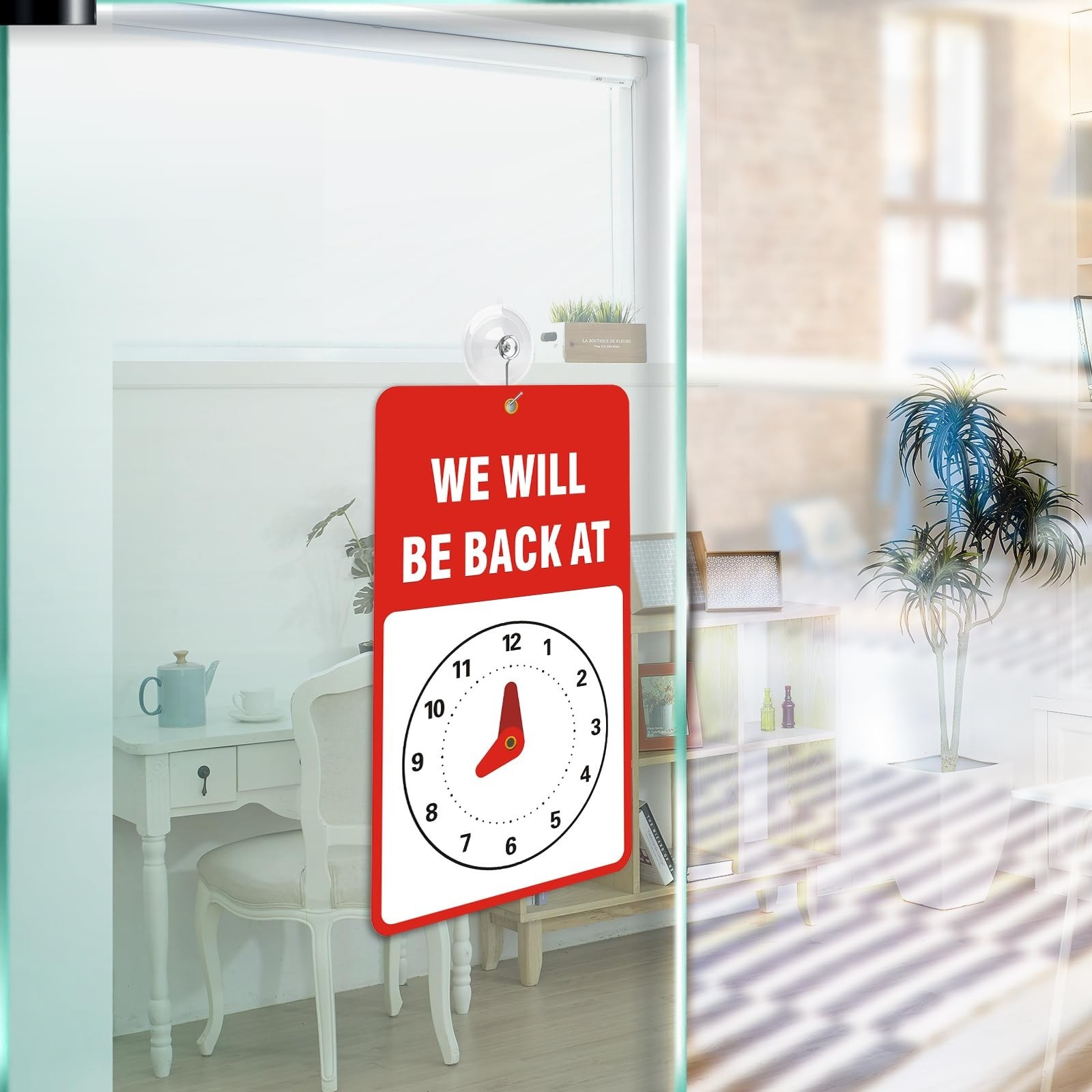 Open Signs for Business with Suction Cups, “We Will Be Back – Welcome We a