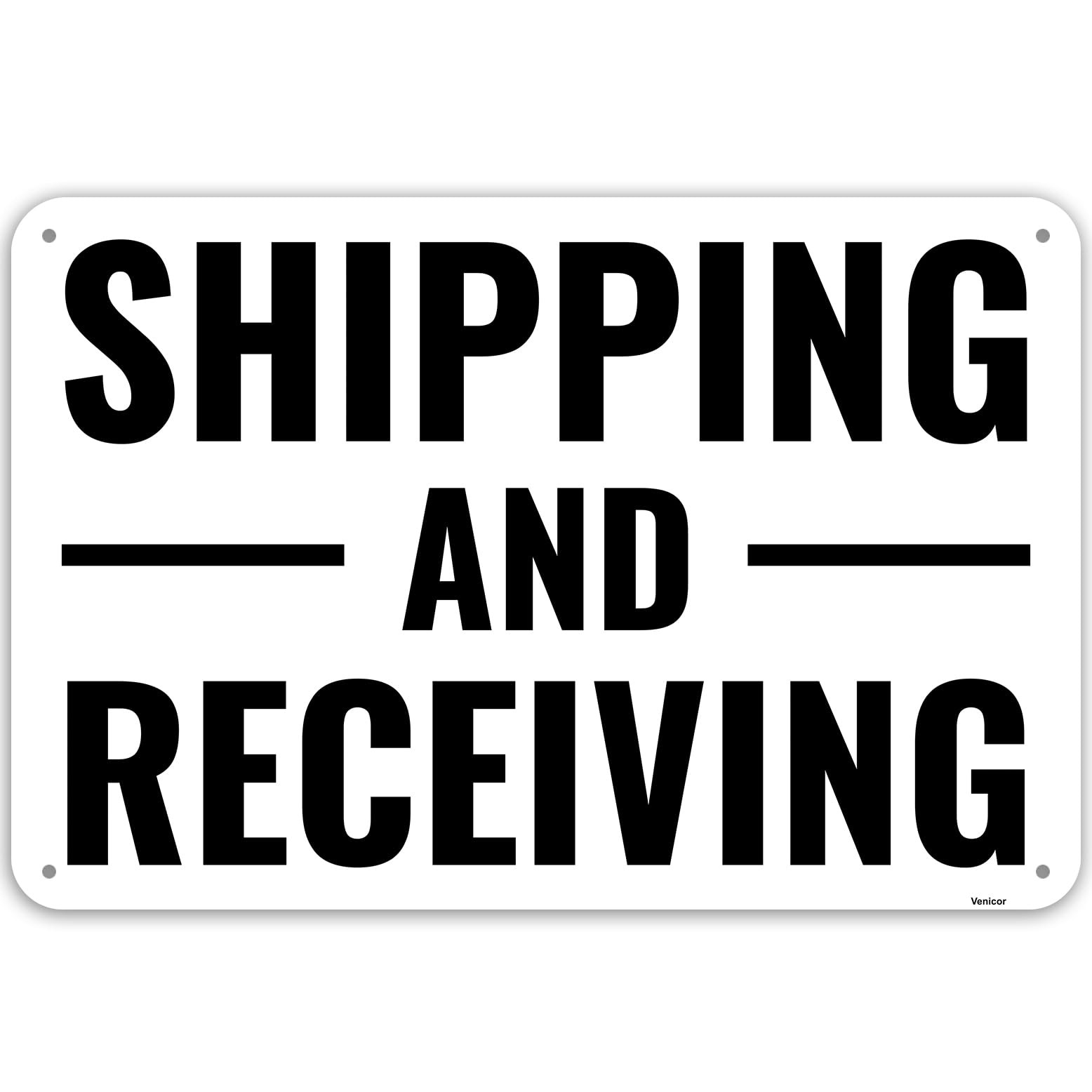 1 PCS Shipping Receiving Sign Aluminum Metal Business Notice 18×12 Inch