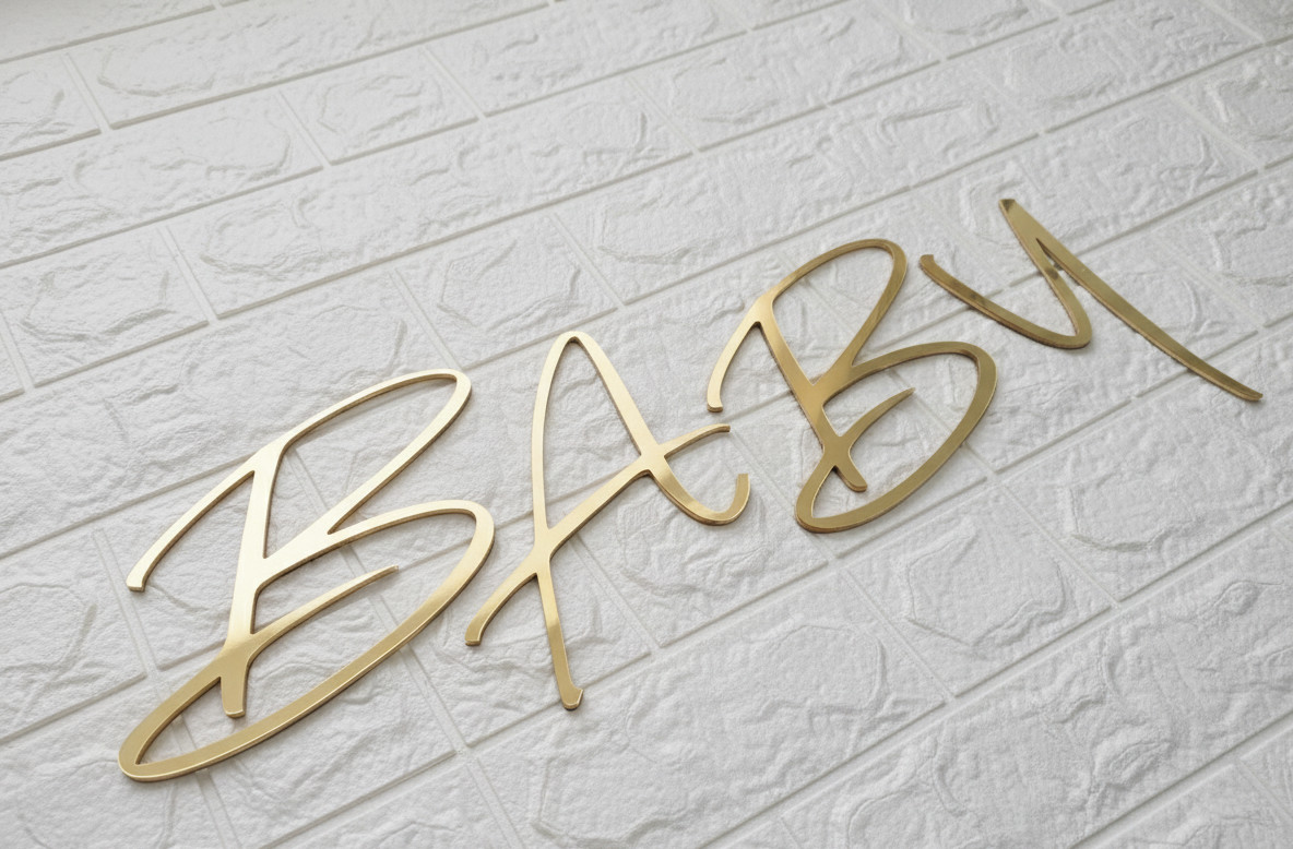 Custom 3D Acrylic Salon Sign: Mirror, Matte, Glossy Letters