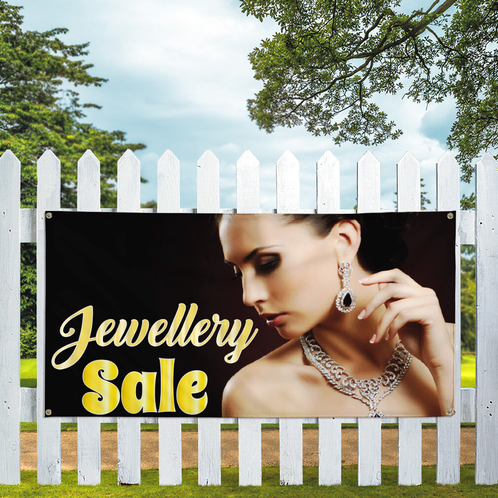 Vinyl Banner Multiple Sizes Jewelry Sale Outdoor Advertising Printing D Business