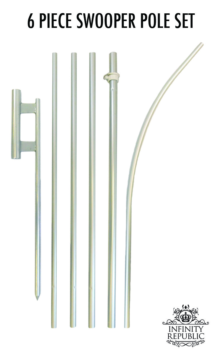 Abierto Advertising Swooper Feather Flutter Flag Pole Kit We&rsquo;re Open Flag