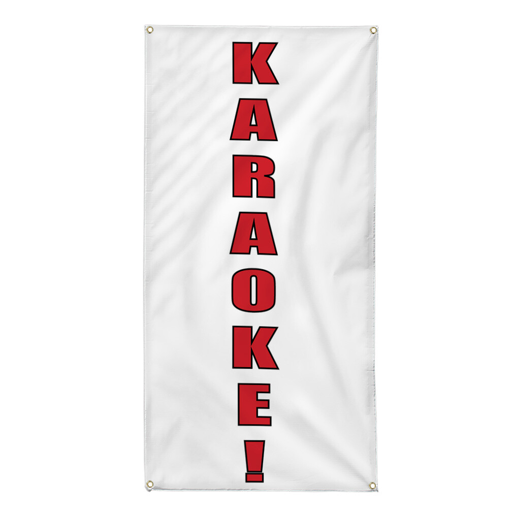 Vertical Vinyl Banner Multiple Sizes Karaoke Promotion Business Business Outdoor