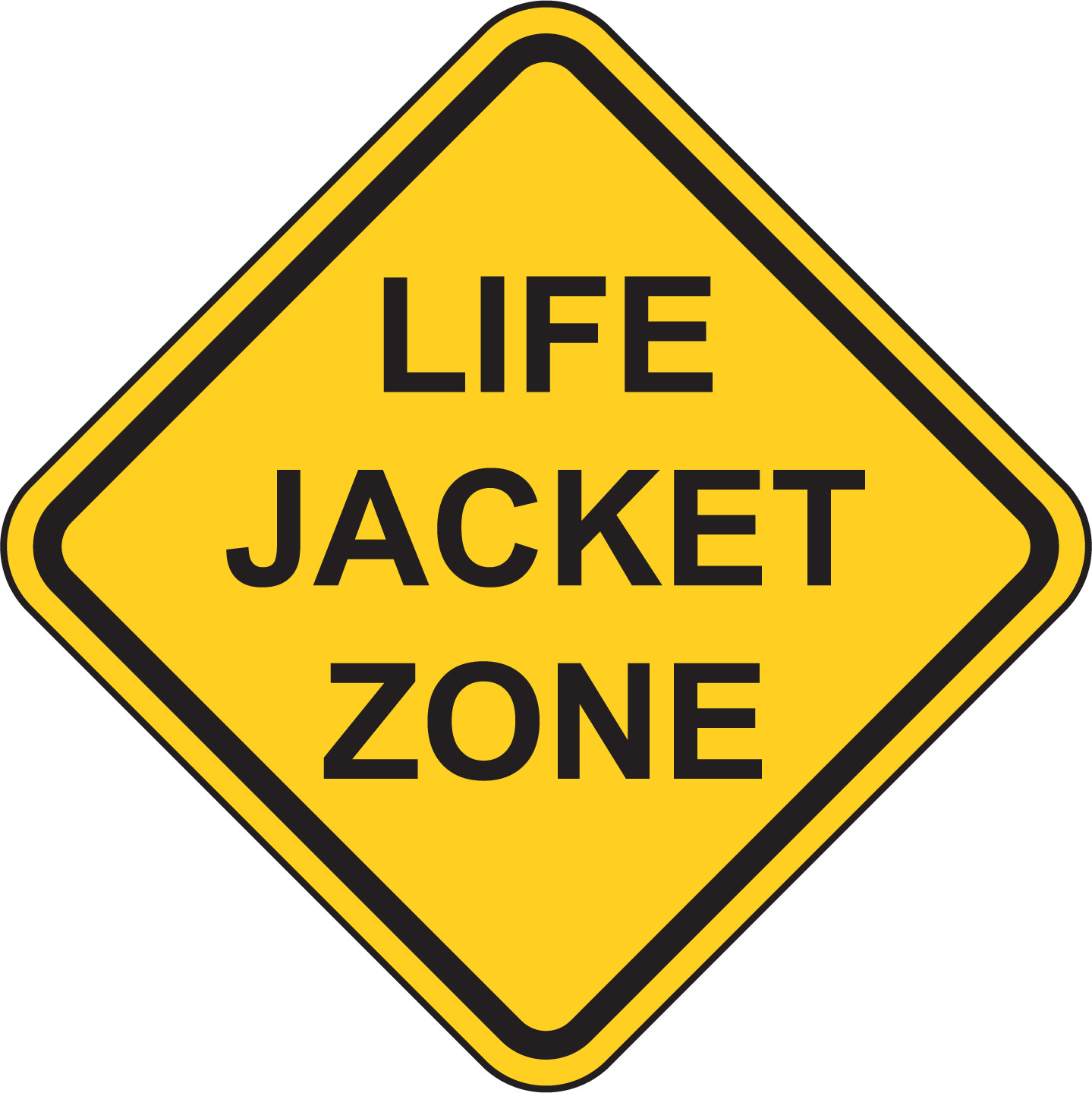 LIFE JACKET ZONE | Adhesive Vinyl Sign Decal