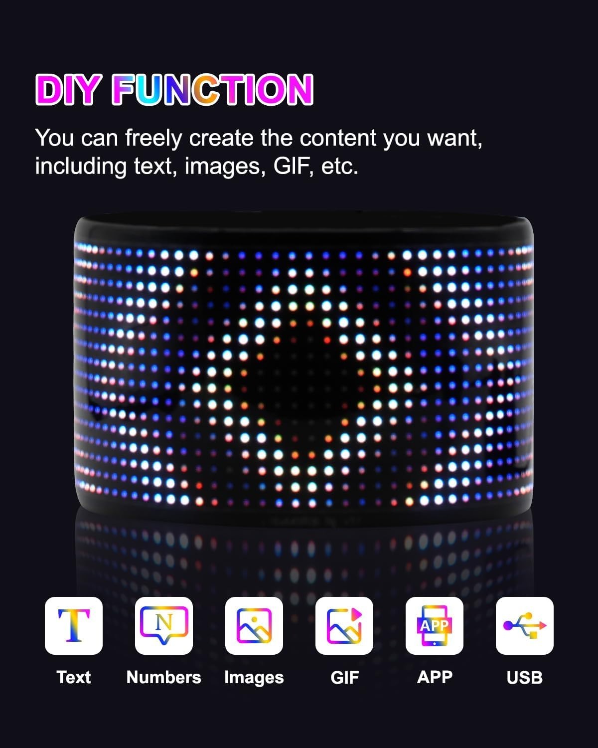 Programmable LED Sign with Bluetooth – Vibrant Scrolling Display, 23&Prime; x 5&Prime;