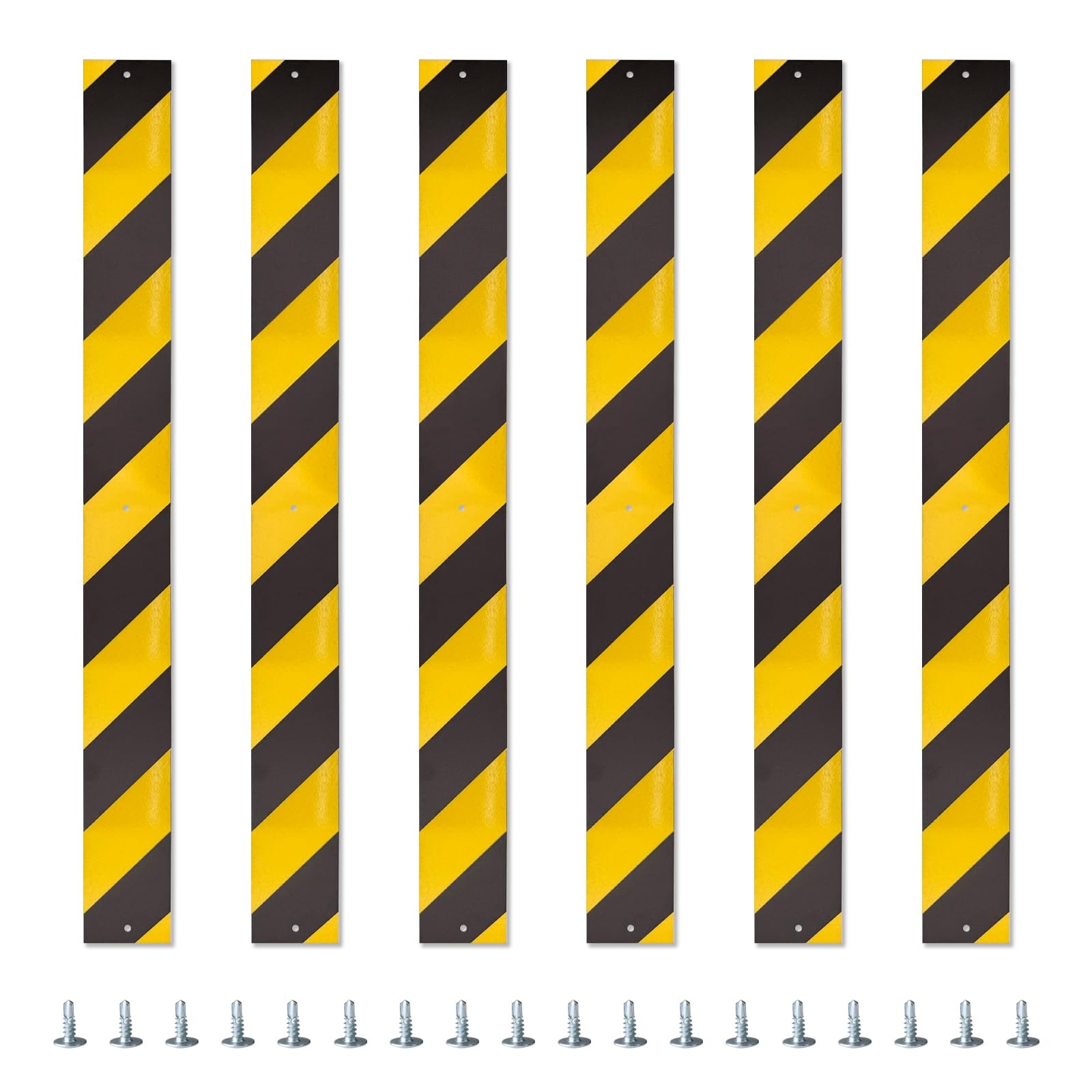 6 Pcs 30×3 Inch Reflective Sign Post Panels Aluminum Reflectors for Post