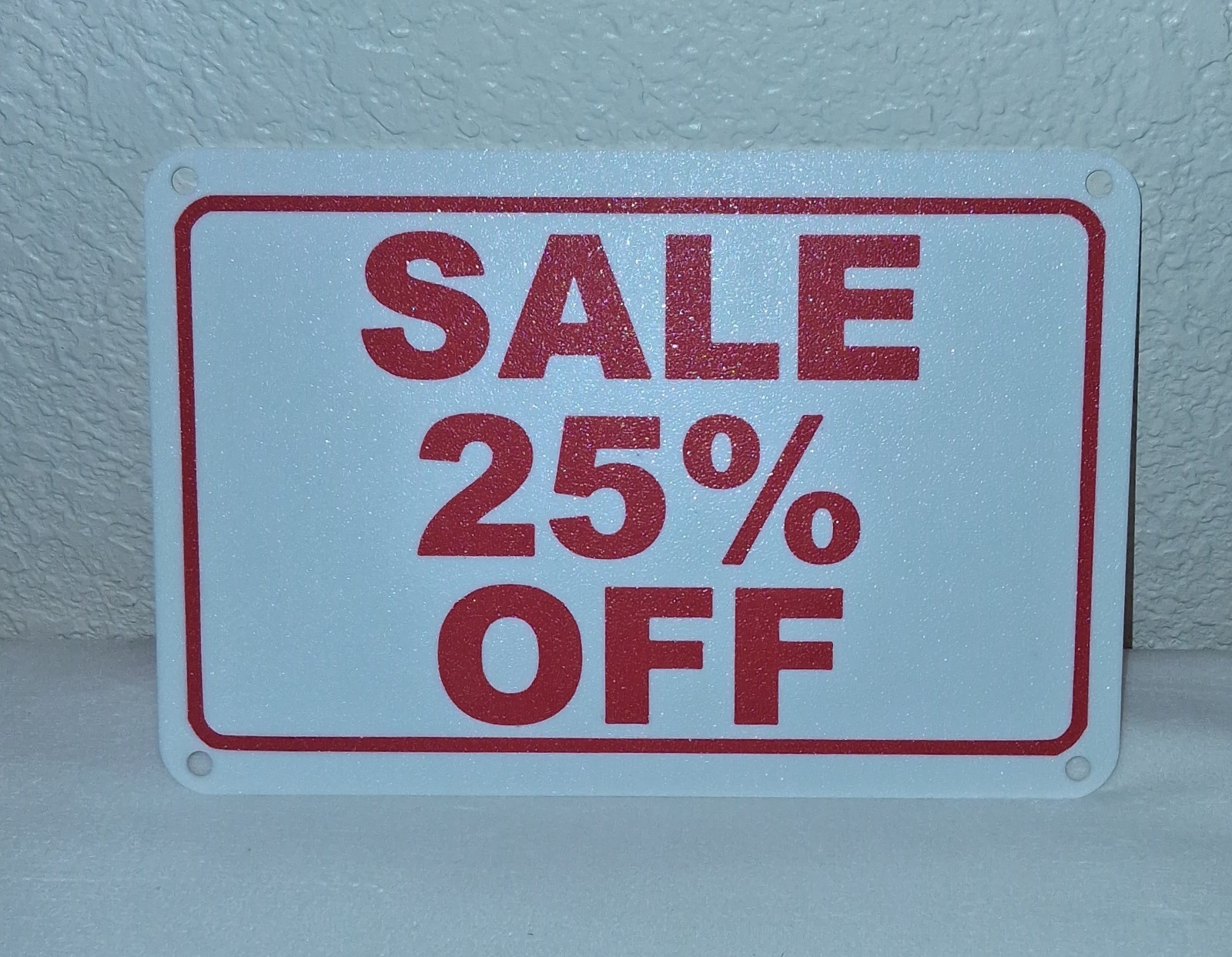 6&Prime; x 9&Prime; SALE 25% OFF Sign Plastic w/mounting holes for screws or « zip ties ».
