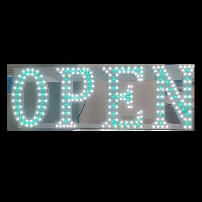 Very Bright Led Business Open Sign  – White, 14&Prime;X40&Prime;