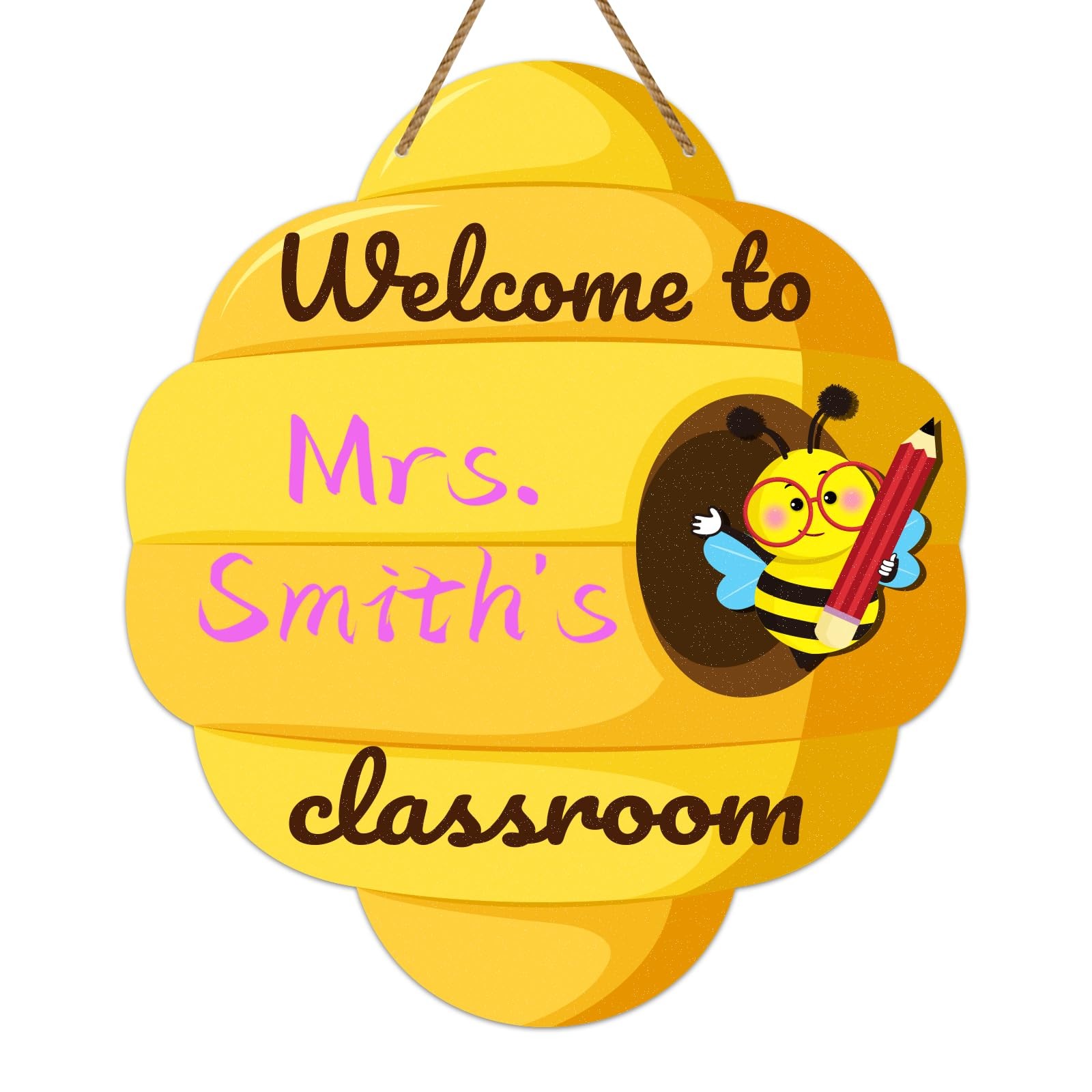 Welcome Sign for Classroom – 10 »x11.8 » Personalized Welcome to Our Class Si…