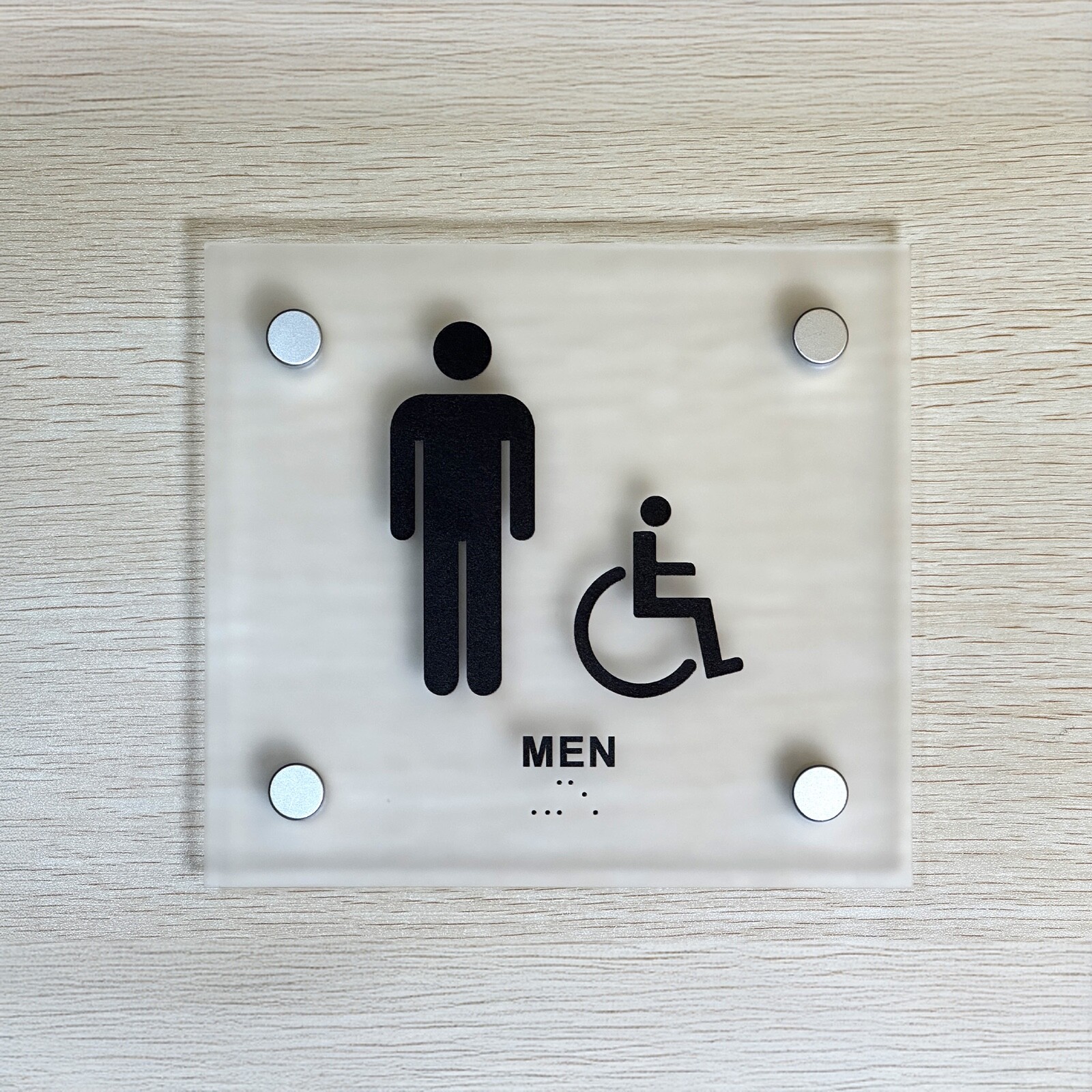 Wall Frosted Acrylic Sign with Spacers
