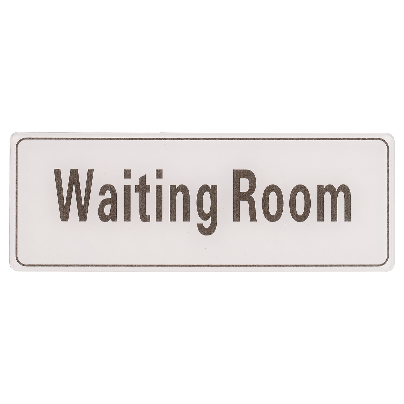 9&Prime;x3&Prime; Waiting Room, 1Pcs Room Door Sign, Beige with Charcoal Gray Text