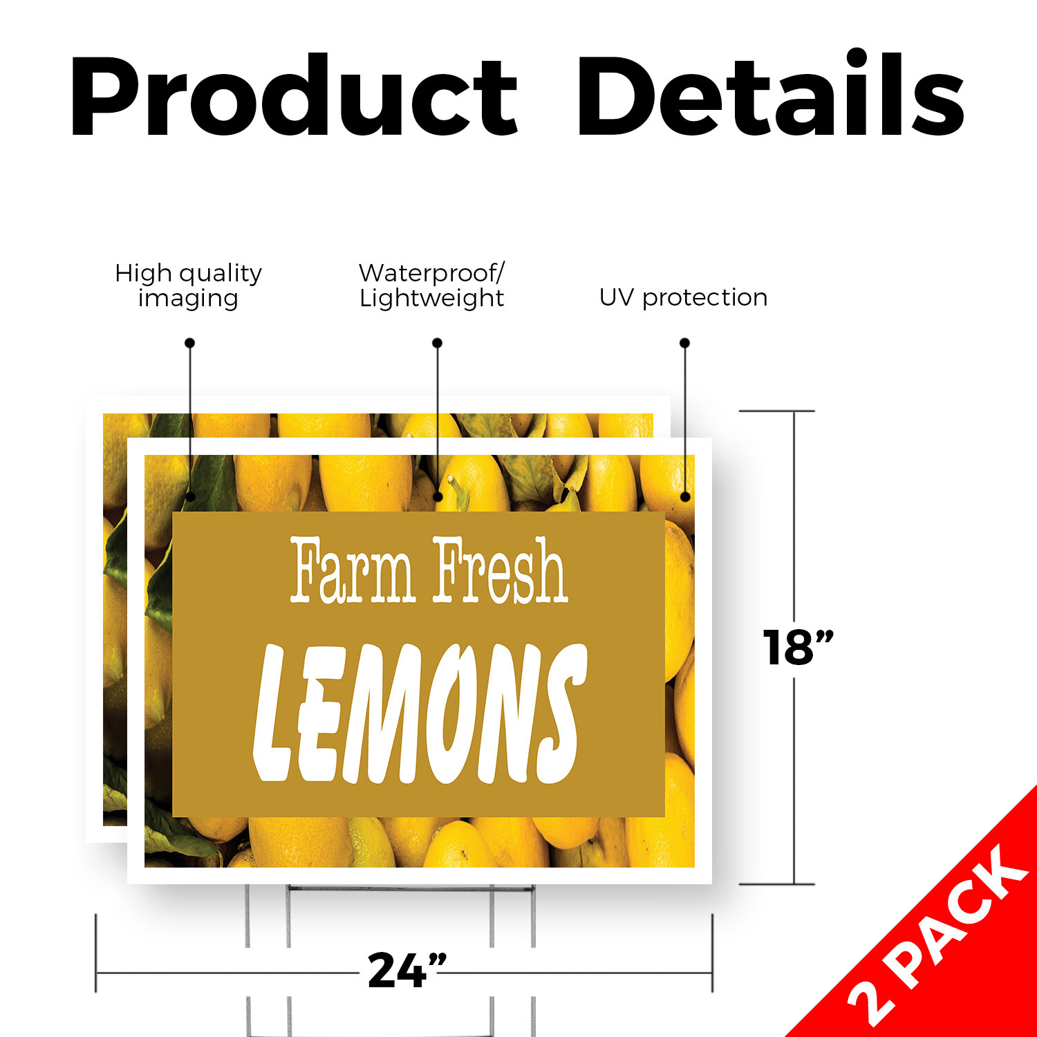 Farm Fresh Lemons Yard Sign Fresh Citrus, Local Grocers, Healthy Living