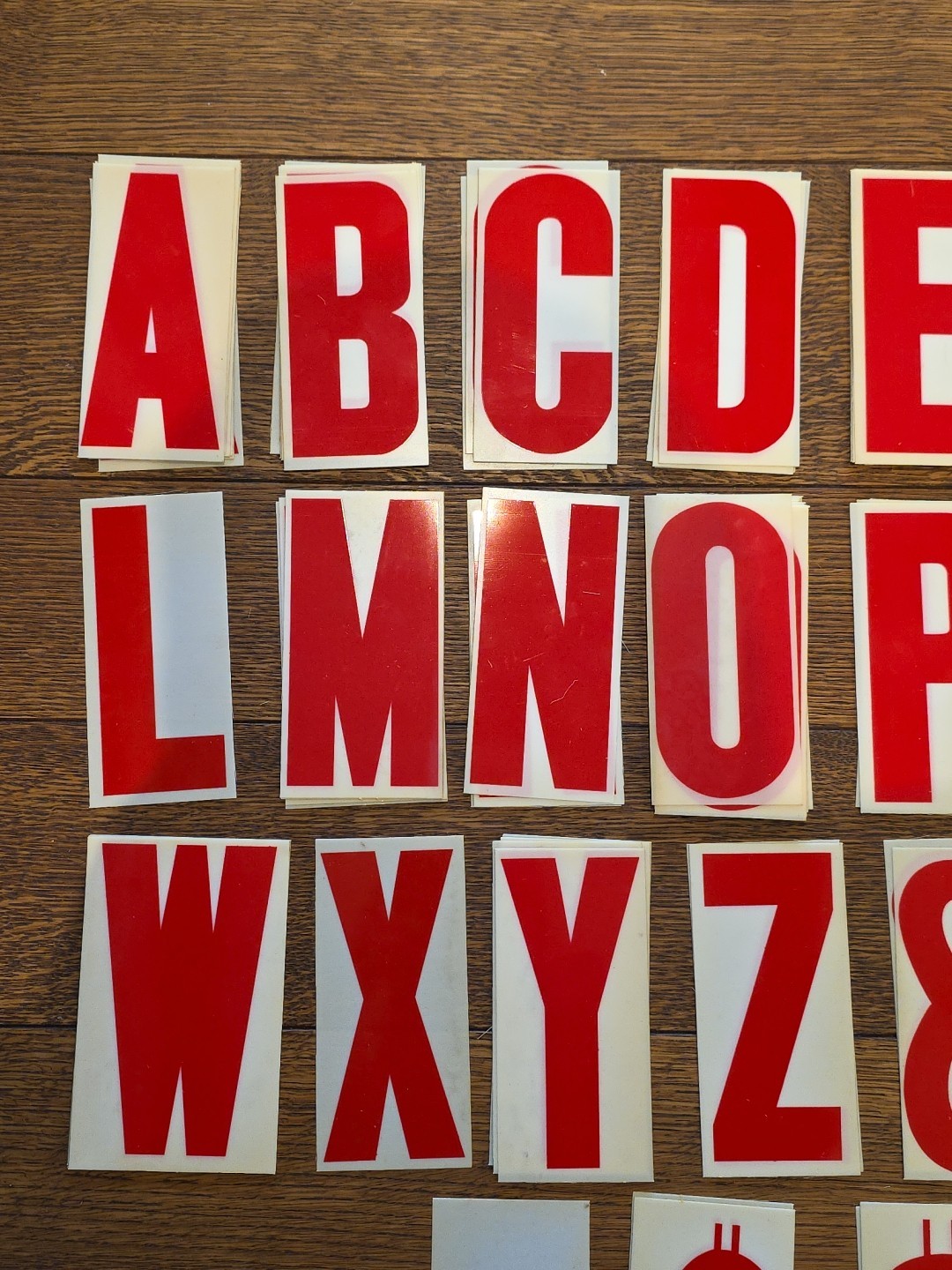 QTY 135 Red Marquee Sign Letters, Numbers, Fraction, Symbols, Advertisment, AD A