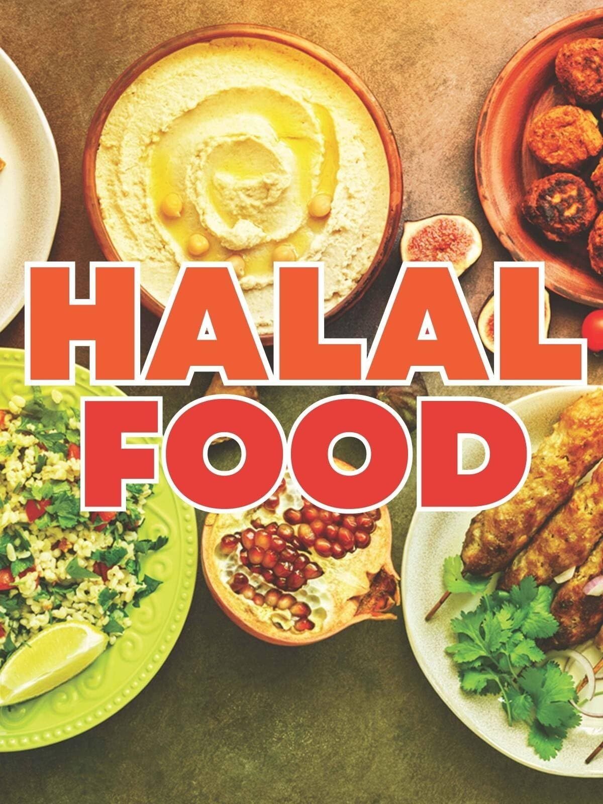 Halal Food | Retail Window Display Sign | 18&Prime;W x 24&Prime;H